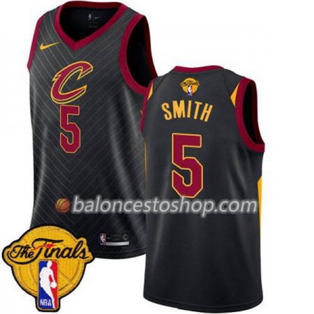 Camiseta Hombre NBA Cleveland Cavaliers J.R. Smith 5 2018 NBA Finals Nike Negro Swingman